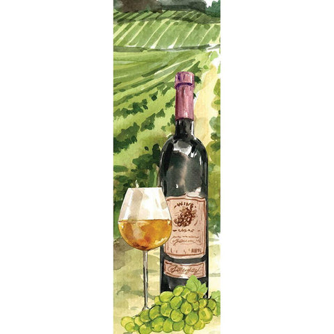 At the Vineyard White Modern Wood Framed Art Print by ND Art