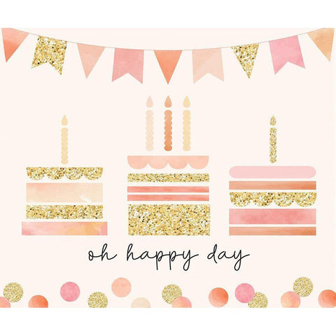 Happy Day White Modern Wood Framed Art Print by ND Art