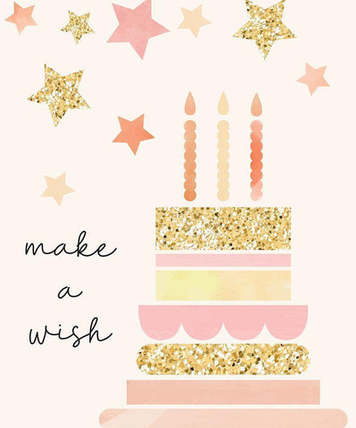 Make a Wish Black Ornate Wood Framed Art Print with Double Matting by ND Art