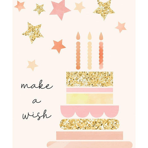 Make a Wish White Modern Wood Framed Art Print by ND Art