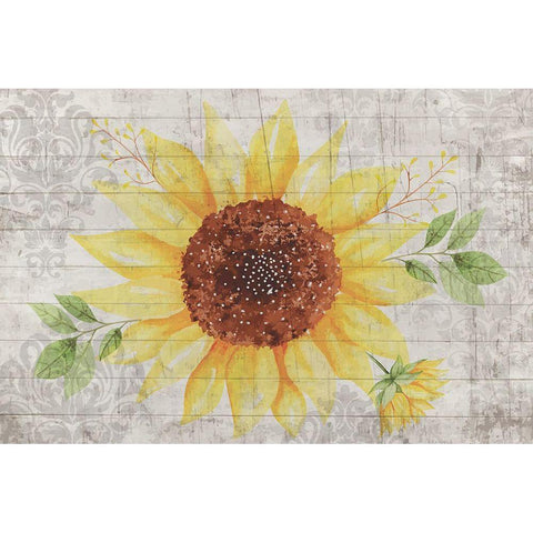 Sunflower Gold Ornate Wood Framed Art Print with Double Matting by ND Art