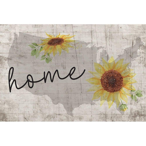 Home Sweet Home White Modern Wood Framed Art Print by ND Art