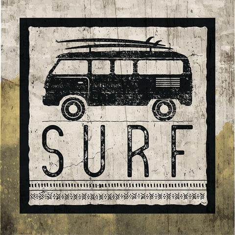 Surf White Modern Wood Framed Art Print by ND Art