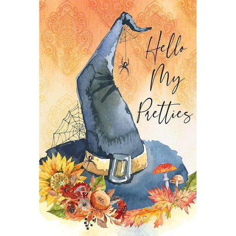 Hello My Pretties Black Modern Wood Framed Art Print with Double Matting by ND Art