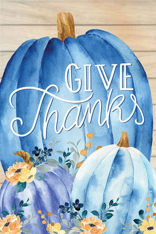 Give Thanks Black Ornate Wood Framed Art Print with Double Matting by ND Art