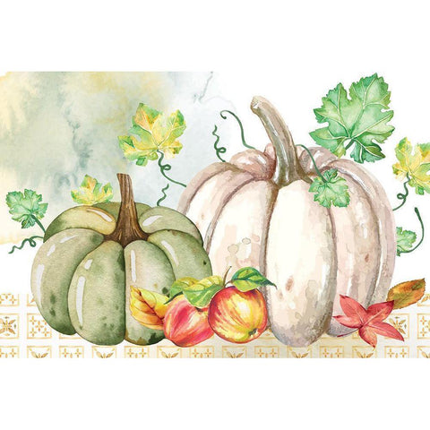 Fall Pumpkins White Modern Wood Framed Art Print by ND Art