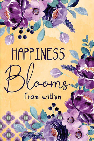 Blooms from Within White Modern Wood Framed Art Print with Double Matting by ND Art