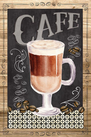 CafÃ© White Modern Wood Framed Art Print with Double Matting by ND Art
