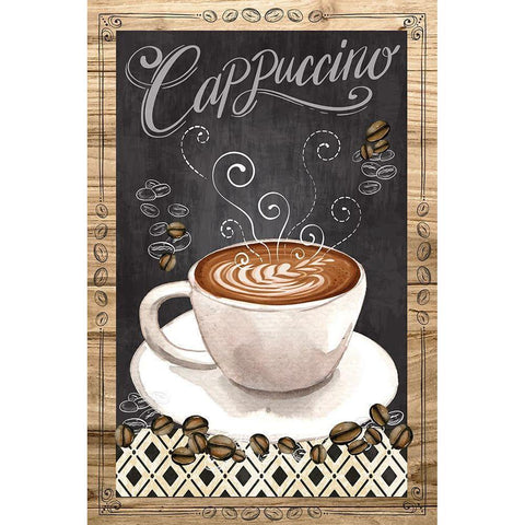 Cappuccino Black Modern Wood Framed Art Print with Double Matting by ND Art