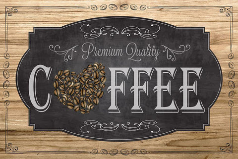 Premium Coffee White Modern Wood Framed Art Print with Double Matting by ND Art