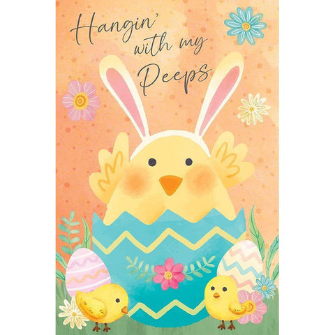 Peeps Gold Ornate Wood Framed Art Print with Double Matting by ND Art