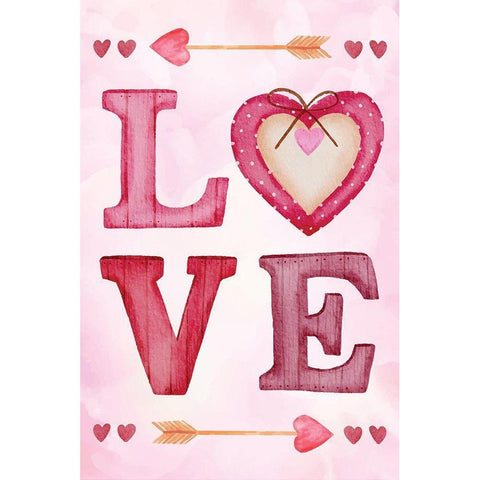 Love Black Modern Wood Framed Art Print with Double Matting by ND Art