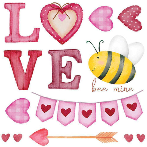 Love Black Modern Wood Framed Art Print with Double Matting by ND Art