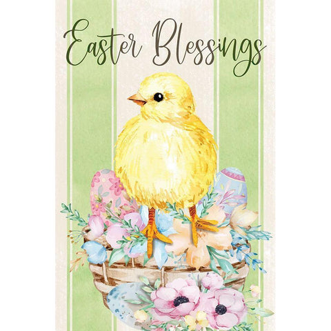 Easter Blessings Gold Ornate Wood Framed Art Print with Double Matting by ND Art