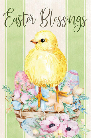 Easter Blessings Black Ornate Wood Framed Art Print with Double Matting by ND Art