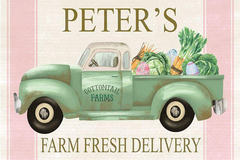 Peters Farm Delivery Black Ornate Wood Framed Art Print with Double Matting by ND Art