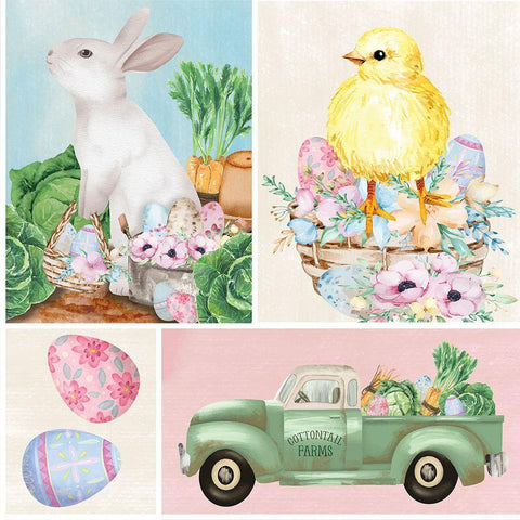 Easter Icons White Modern Wood Framed Art Print by ND Art