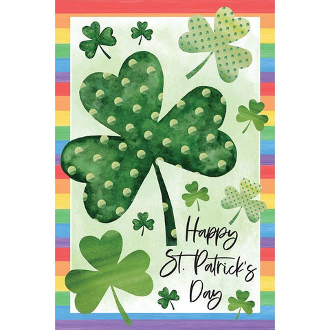 Happy St. Patricks Day Black Modern Wood Framed Art Print by ND Art