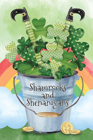 Shenanigans White Modern Wood Framed Art Print with Double Matting by ND Art