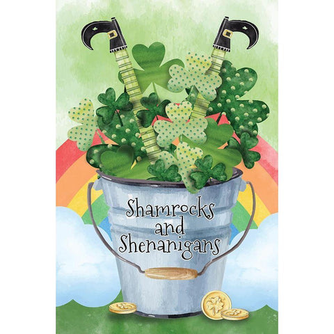 Shenanigans White Modern Wood Framed Art Print by ND Art