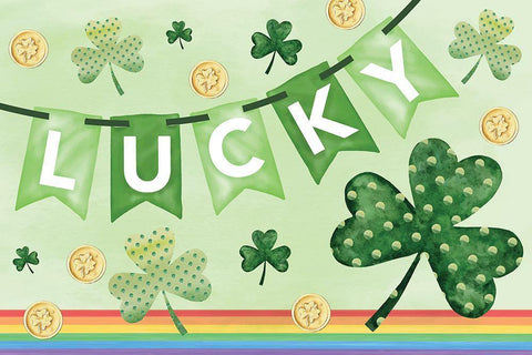 Lucky Black Ornate Wood Framed Art Print with Double Matting by ND Art