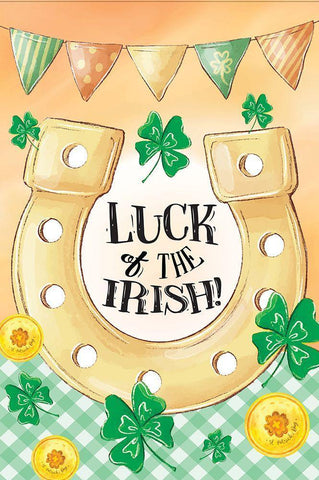 Luck of the Irish Black Ornate Wood Framed Art Print with Double Matting by ND Art