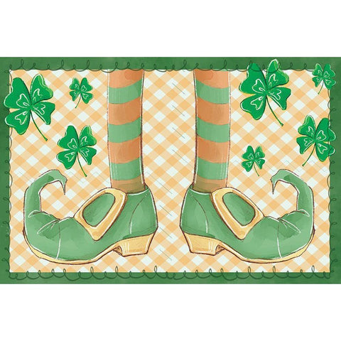 Lucky Feet Black Modern Wood Framed Art Print by ND Art