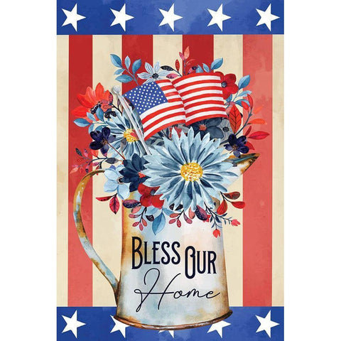 Bless Our Home White Modern Wood Framed Art Print by ND Art