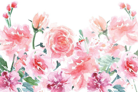 Blush White Modern Wood Framed Art Print with Double Matting by ND Art