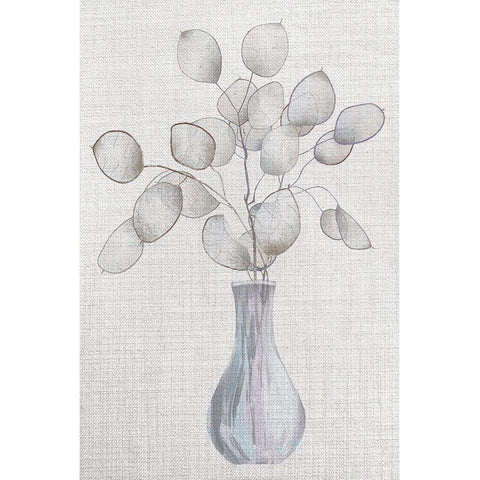 Gray Greenery White Modern Wood Framed Art Print by ND Art