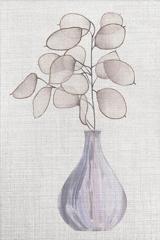 Gray Greenery II White Modern Wood Framed Art Print with Double Matting by ND Art