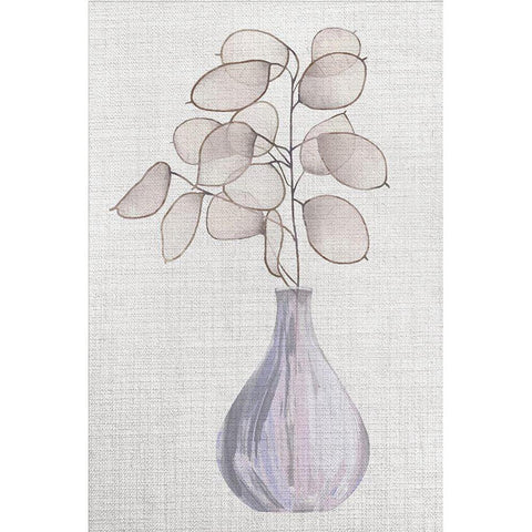 Gray Greenery II White Modern Wood Framed Art Print by ND Art