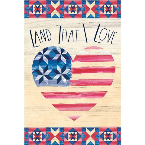 Heart of America White Modern Wood Framed Art Print by ND Art