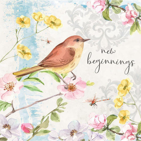 New Beginnings Gold Ornate Wood Framed Art Print with Double Matting by ND Art