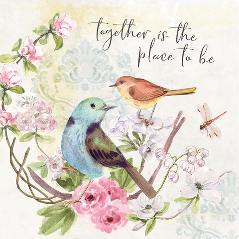 Together White Modern Wood Framed Art Print by ND Art