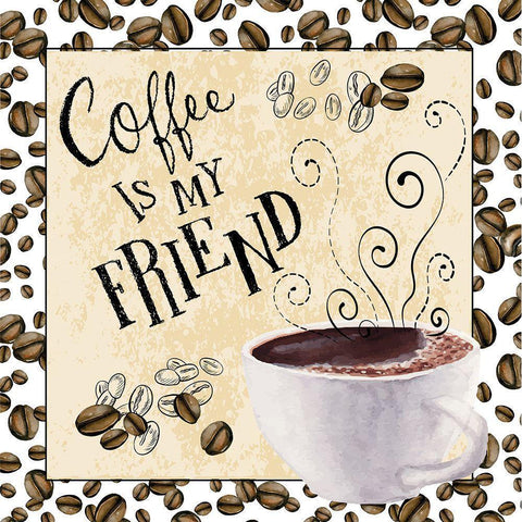 Best Friend Gold Ornate Wood Framed Art Print with Double Matting by ND Art