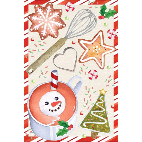 Cookies and Cocoa Black Modern Wood Framed Art Print with Double Matting by ND Art