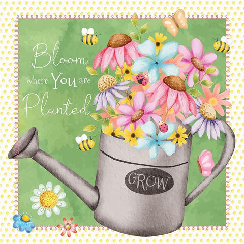 Bloom Black Modern Wood Framed Art Print by ND Art