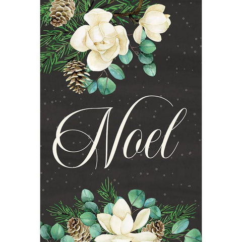 Noel Black Modern Wood Framed Art Print by ND Art