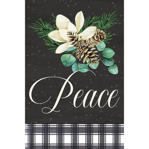 Peace Gold Ornate Wood Framed Art Print with Double Matting by ND Art