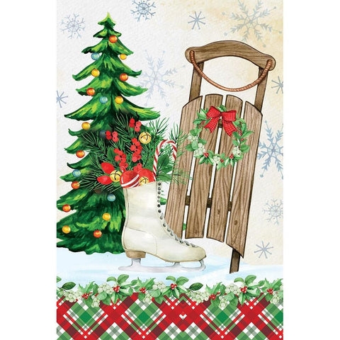 Sleigh White Modern Wood Framed Art Print by ND Art