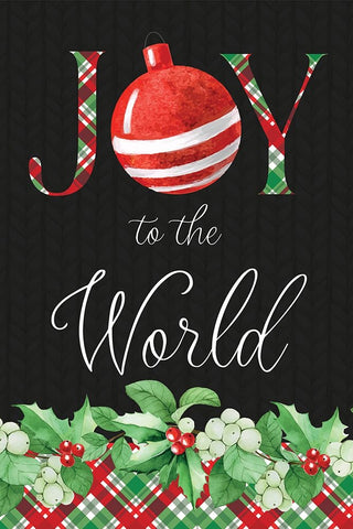 Joy to the World Black Ornate Wood Framed Art Print with Double Matting by ND Art
