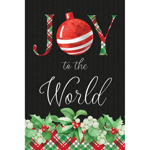 Joy to the World Black Modern Wood Framed Art Print with Double Matting by ND Art
