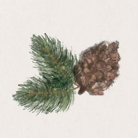 Pinecone Black Ornate Wood Framed Art Print with Double Matting by ND Art