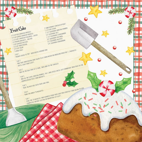 Fruit Cake Black Ornate Wood Framed Art Print with Double Matting by ND Art