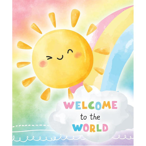 Welcome to the World Black Modern Wood Framed Art Print by ND Art