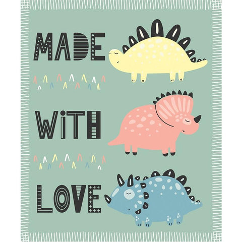 Made With Love Black Modern Wood Framed Art Print by ND Art