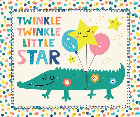 Twinkle Twinkle White Modern Wood Framed Art Print with Double Matting by ND Art