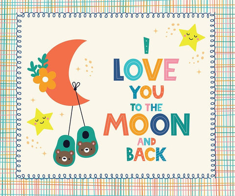 To the Moon and Back Black Ornate Wood Framed Art Print with Double Matting by ND Art