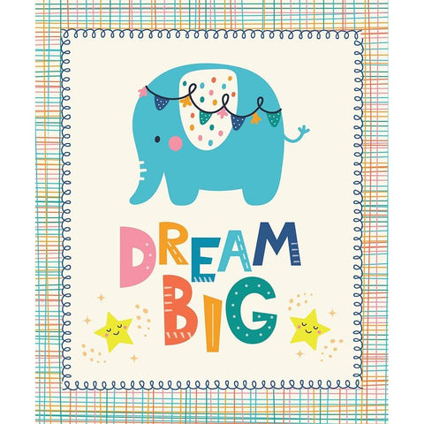 Dream Big Black Modern Wood Framed Art Print by ND Art